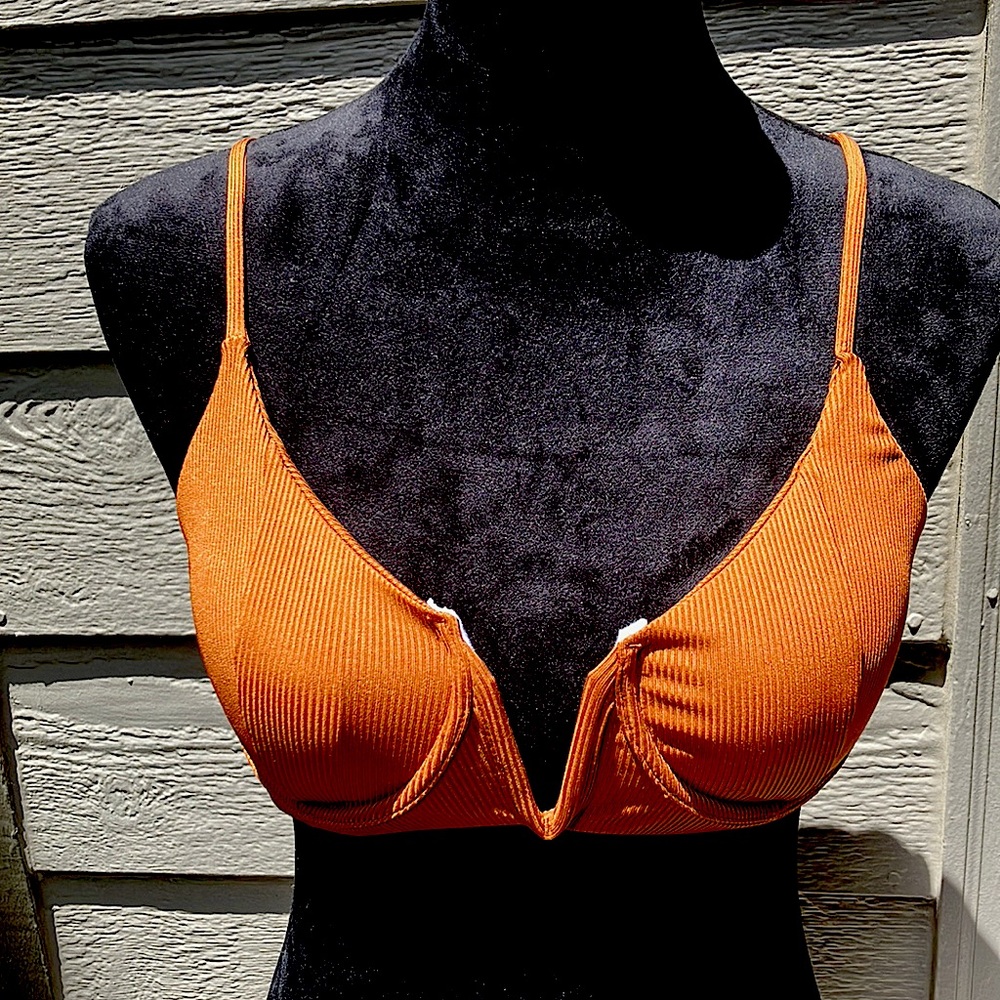 Toffee brown medium size bikini top
